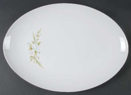 Chapel Rose 14" Oval Serving Platter