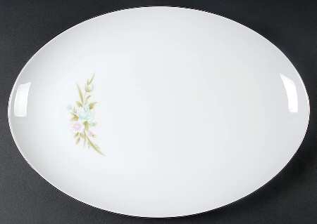 Chapel Rose 16" Oval Serving Platter