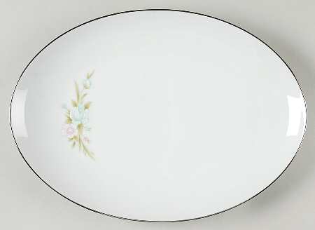 Chapel Rose 12" Oval Serving Platter