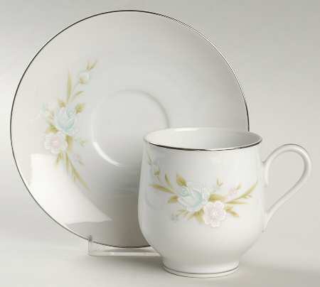 Chapel Rose Flat Cup & Saucer Set