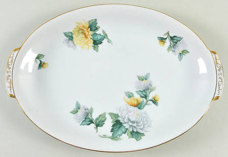 Chrysanthemum (Rim) 15" Oval Serving Platter