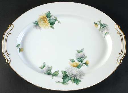 Chrysanthemum (Rim) 16" Oval Serving Platter