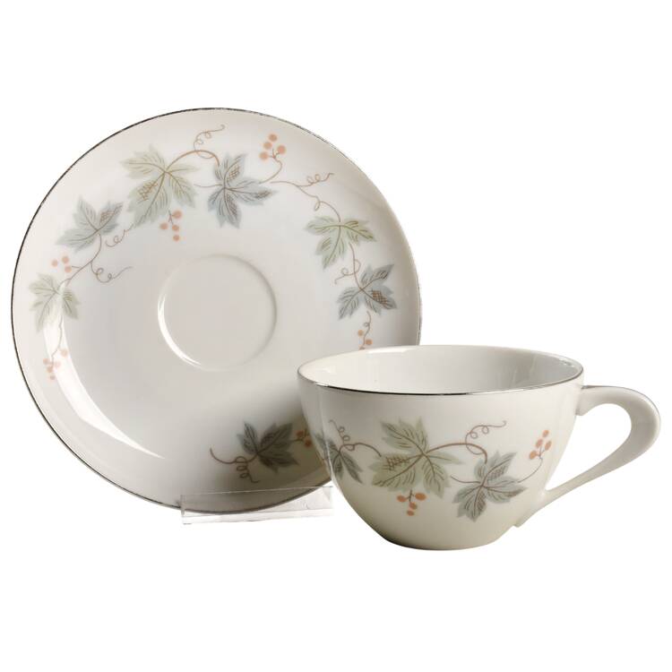 Claire Flat Cup & Saucer Set by Sango