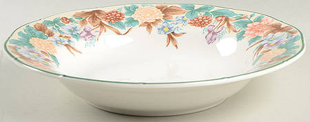 Country Garden Large Rim Soup Bowl