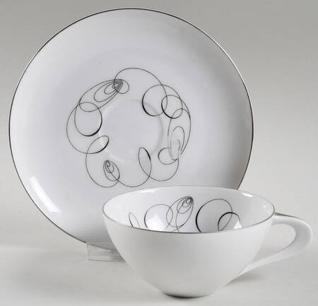 Contemporary Flat Cup & Saucer Set