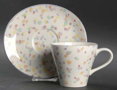 Confetti Flat Cup & Saucer Set
