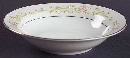 Cotillion Pink Green Floral Rim Fruit/Dessert (Sauce) Bowl