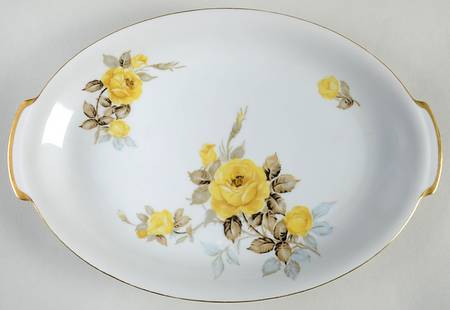 Cotillion Yellow Rose (Coupe) 15" Oval Serving Platter