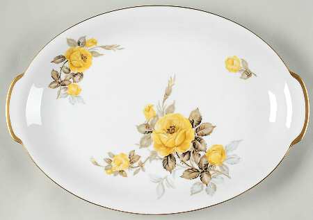 Cotillion Yellow Rose (Coupe) 16" Oval Serving Platter