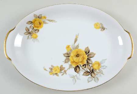 Cotillion Yellow Rose (Coupe) 16" Oval Serving Platter