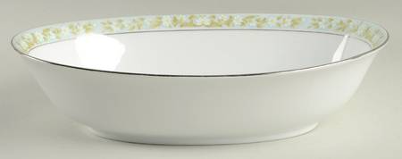 Daisy Chain 10" Oval Vegetable Bowl