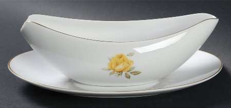 Dawn (Gold Trim) Gravy Boat & Underplate/Relish