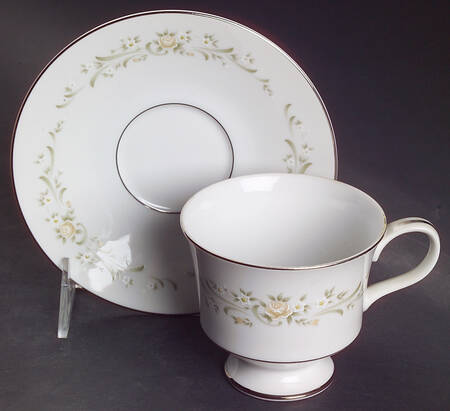 Debutante Footed Cup & Saucer Set by Sango