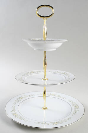 Debutante 11 1/4"  2 Tier Footed Serving Tray (DP,SP,FR) HC