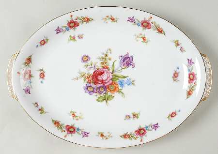 Dresdenia(Japan) 13" Oval Serving Platter