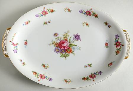Dresdenia(Japan) 15" Oval Serving Platter