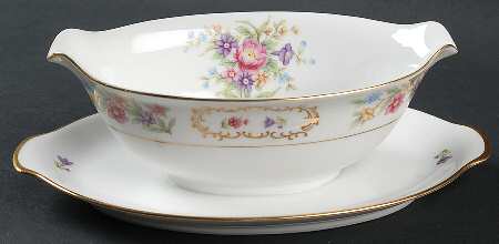 Dresden Gravy Boat with Attached Underplate