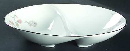 Elena 11" Oval Divided Vegetable Bowl