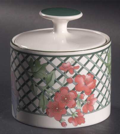 Emerald Garden Sugar Bowl & Lid