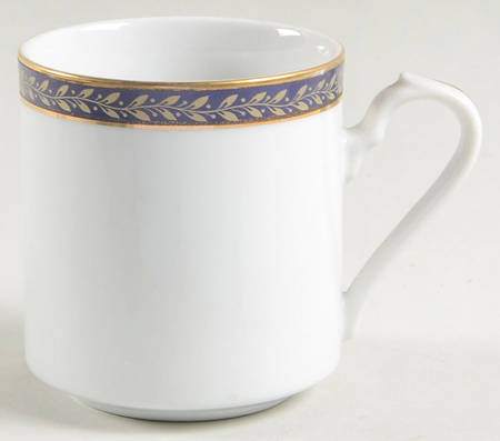 Empress (Cobalt with Gold Design) Flat Cup