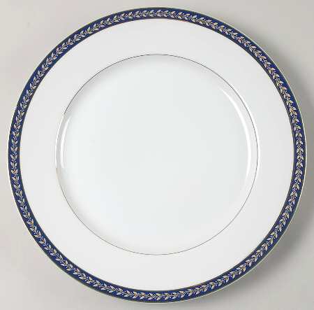 Empress (Cobalt with Gold Design) 12" Chop Plate (Round Platter)