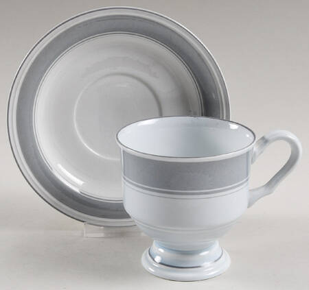 Enchantment Gray Footed Cup & Saucer Set