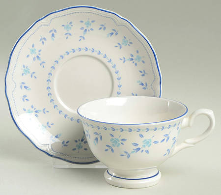 Fleur Blue Footed Cup & Saucer Set