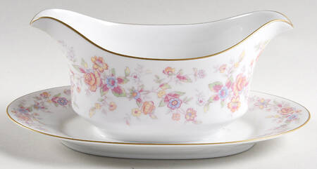 Fleurette Gravy Boat with Attached Underplate