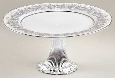 Florentine Cake Stand with 4"-5" Metal Pedestal  Hc