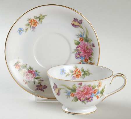 Floradel Footed Cup & Saucer Set