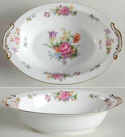Floradel 10" Oval Vegetable Bowl by Sango