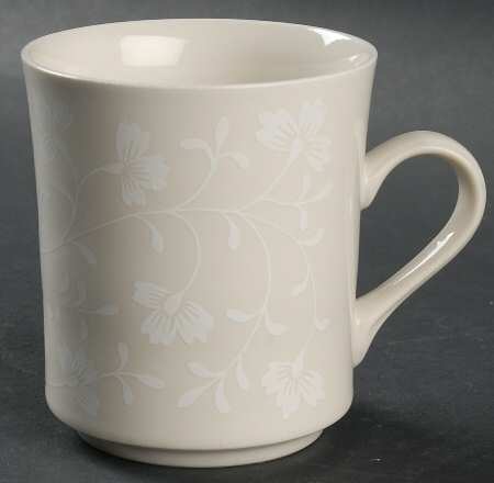 Fresh Flowers White Flat Cup