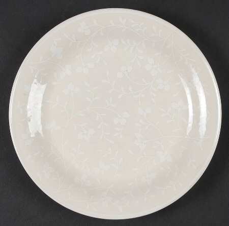 Fresh Flowers White Salad Plate