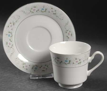Garden Flower Footed Cup & Saucer Set