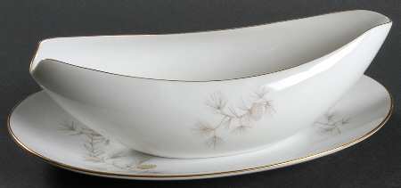 Golden Pine Gravy Boat & Underplate/Relish