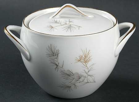 Golden Pine Sugar Bowl & Lid