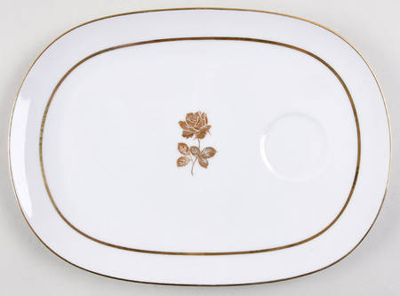 Gold Rose Snack Plate