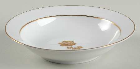 Gold Rose Rim Fruit/Dessert (Sauce) Bowl