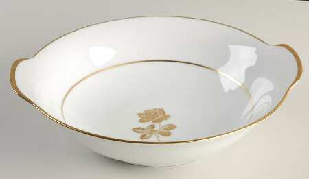 Gold Rose 9" Round Vegetable Bowl