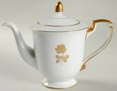 Gold Rose Teapot & Lid