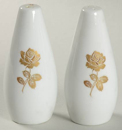 Gold Rose Salt & Pepper Set