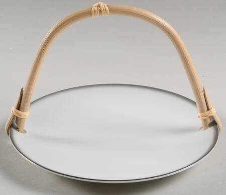Grey Mist 5 3/8"-5 5/8" Bamboo Handled Serving Plate  HC