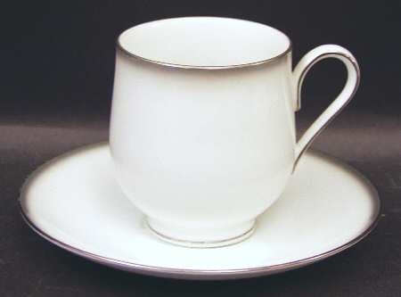 Grey Mist Flat Cup & Saucer Set