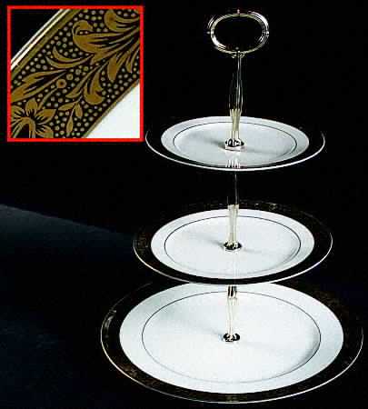 Hampton 13 7/8"-14 1/4" 3-Tiered Serving Tray(DP,SP,BB) HC
