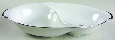 Harmony 11" Oval Divided Vegetable Bowl
