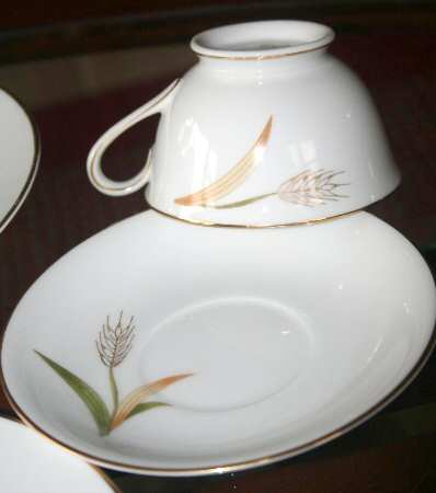 Harvest Footed Cup & Saucer Set