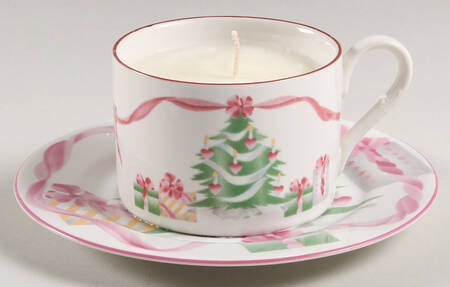 Home for Christmas (Indonesia) Scented Cup & Saucer Candle-Vanilla  HC