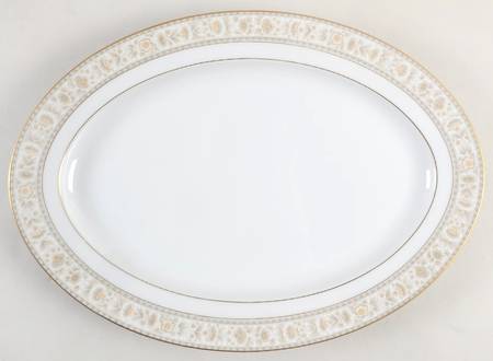 Honey & Rice 14" Oval Serving Platter by Sango