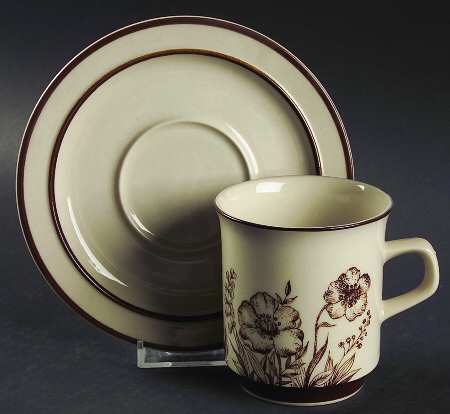 Indian Summer Flat Cup & Saucer Set