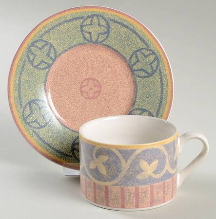 Intrigue Flat Cup & Saucer Set